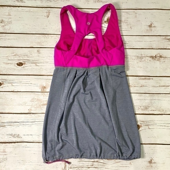 Lululemon Bright Fuchsia & Grey Workout Tank - Picture 2 of 7
